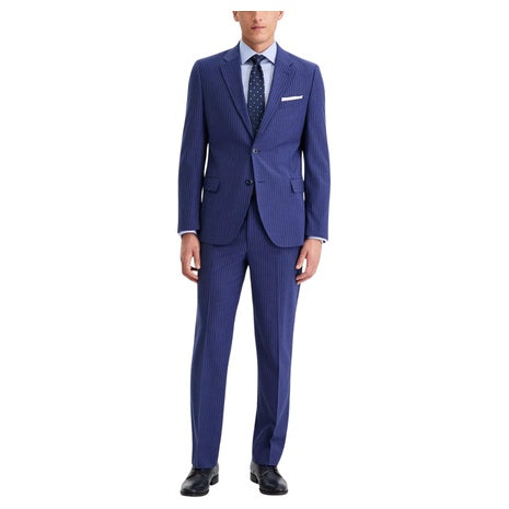 Nautica Men's Modern-Fit Pinstripe Nested Suit (Navy Or Black)