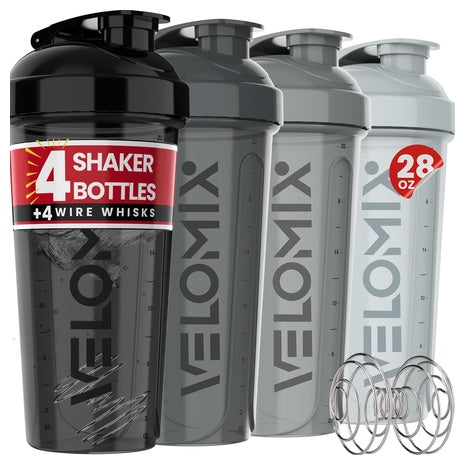 4-Pack 28oz Shaker Bottles