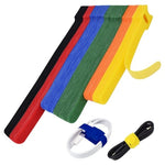 80-Piece Reusable Hook And Loop Microfiber Cable Ties