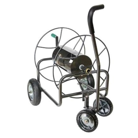 Heavy Duty Alloy Steel Metal Hose Reel Cart With Wheels