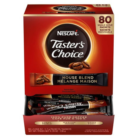 80 Nescafé Taster’s Choice Light Roast Instant Coffee Packets