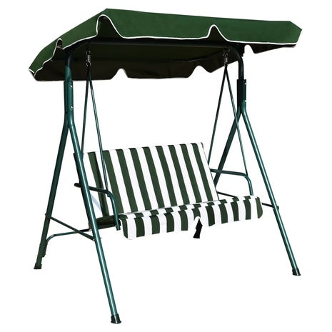 Costway Loveseat Patio Canopy Cushioned Swing Glider Hammock