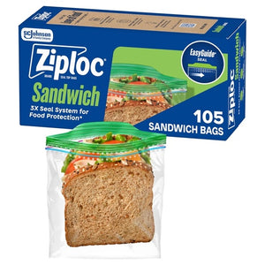 105-Count Ziploc Sandwich and Snack Bags
