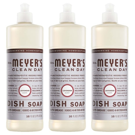 3-Count 16oz Mrs. Meyer's Clean Day Liquid Dish Soap (Lavender Scent)