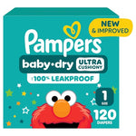 120 Pampers Baby Dry Size 1 Diapers