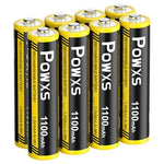 8-Count High Power Rechargeable AAA Batteries
