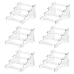 6-Pack 4-Tier Clear Display Risers Stand