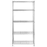Heavy Duty 5 Shelf Adjustable Wire Shelving Unit 