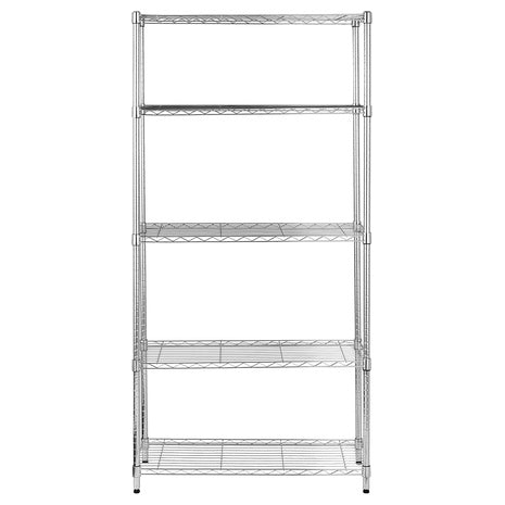 Heavy Duty 5 Shelf Adjustable Wire Shelving Unit 