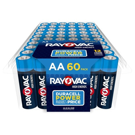 60 Rayovac AA Alkaline Batteries