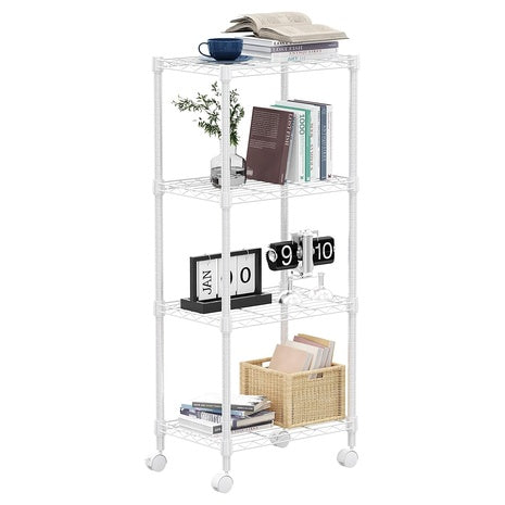 4-Shelf Heavy Duty Storage Rack with Wheels
