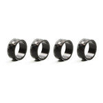 Set of 4 Check Napkin Rings