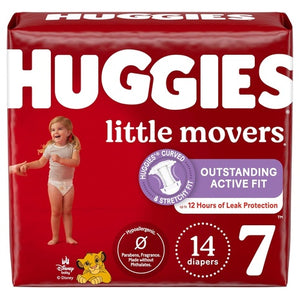 14 Huggies Little Movers Size 7 Diapers
