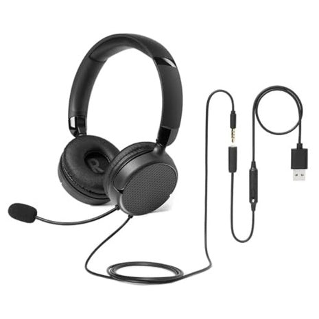 Amazon Basics On Ear Wired Computer Headset With Microphone