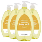 4 Bottles Amazon Basics Tear-Free Baby Hair and Body Wash