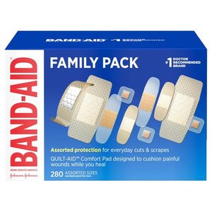 280 Assorted Band-Aid Family Variety Adhesive Bandages