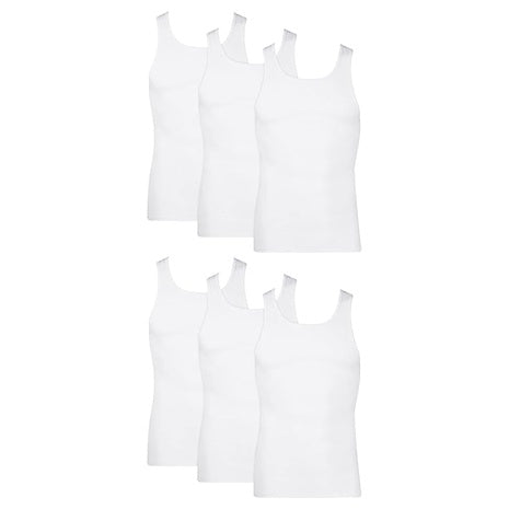 6 Hanes Men's Cotton Undershirts