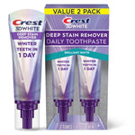 2-Pack 3oz Crest 3DWhite Brilliance Deep Stain Remover Brilliant White Toothpaste