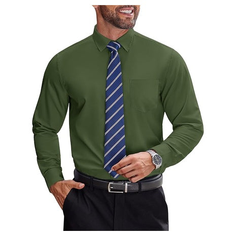 COOFANDY Men's Stain Shield Regular Fit Dress Shirt