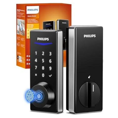 Philips Wi-Fi Smart Keyless Entry Door Lock W/ Fingerprint & App Control (2 Colors)