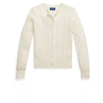 Polo Ralph Lauren Girls Metallic Cable Cotton-Blend Cardigan Sweater