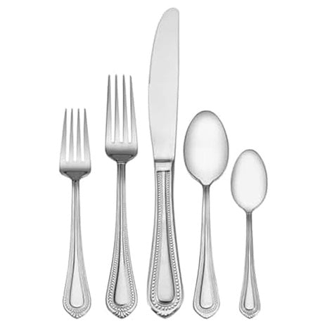 65-Piece Mikasa Regent Bead Stainless Steel Flatware Set