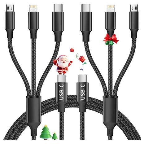 2-Pack 3-in-1 Multi Charging Cable