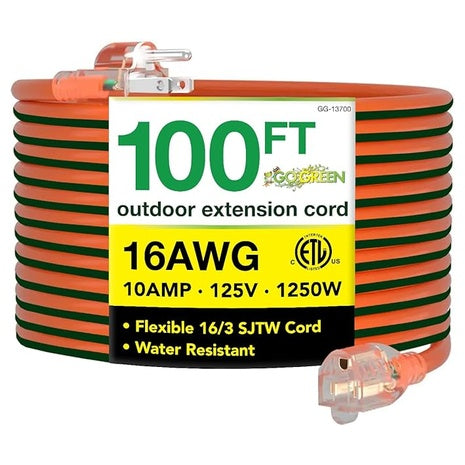 100 Foot Heavy Duty Outdoor Extension Cord