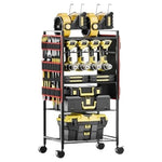 300lbs 5-Tier Power Tool Organizer Cart W/ Rolling Drill Holder
