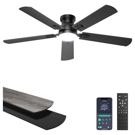 52" Ceiling Fans With Lights And Remote/APP Control
