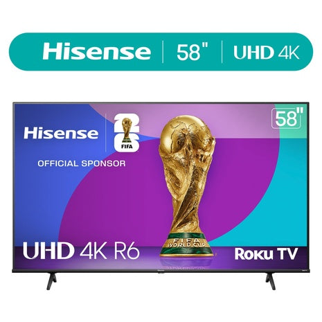 58" Hisense 4K UHD Roku Smart TV
