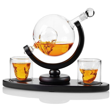 Whiskey Decanter Set with 2 Glasses