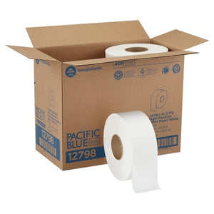 8-Rolls Georgia-Pacific Pacific Blue Basic 2-Ply Jumbo Jr. 9" Toilet Paper