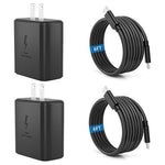 2-Pack 45W Super Fast USB C Charger w/ USB-C Cables