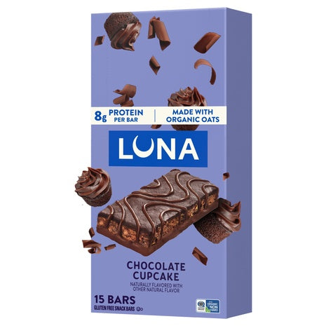 15-Pack LUNA Chocolate Cupcake Protein Bars (OU-D)