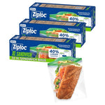 90 Ziploc XL Sandwich & Snack Bags with EasyGuide Texture
