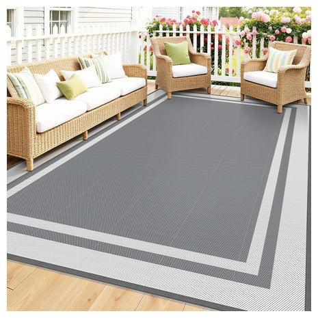 Mattitude Reversible Plastic Straw Camping Rugs (6Ft X 9Ft)