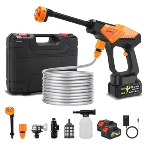 6-in-1 800PSI Nozzle Cordless Portable Washer With 16ft Hose