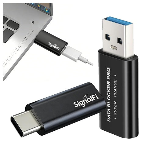 2-Pack USB-A To A & USB-C To C Data Blocker Adapter