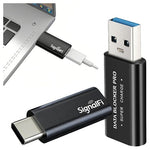 2-Pack USB-A To A & USB-C To C Data Blocker Adapter