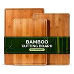 3-Piece Carbonized Bamboo Wood Cutting Boards