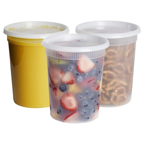 24-Pack 32oz Deli Containers with Lids
