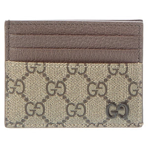Gucci GG Supreme Canvas & Leather Card Holder