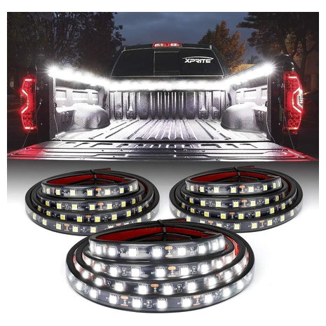 3-Pack 60" White LED Truck Bed Lights Strip Kit