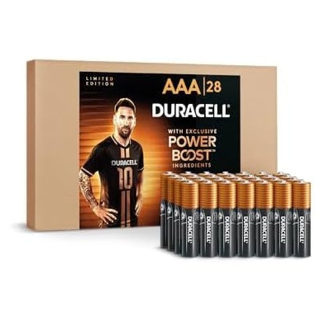 28-Count Duracell X Messi Coppertop AAA Alkaline Batteries