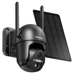 Sehmua Wireless Wi-Fi 2K 360 Deg. View Solar Security Cameras