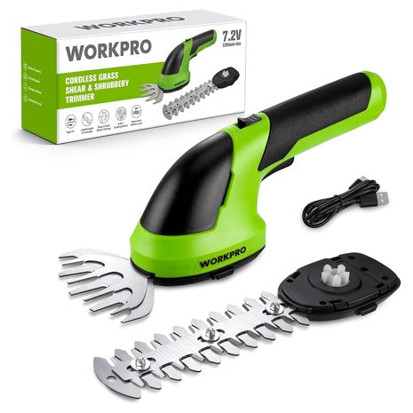 Workpro 7.2V 2-in-1 Cordless Grass Shear & Shrubbery Trimmer