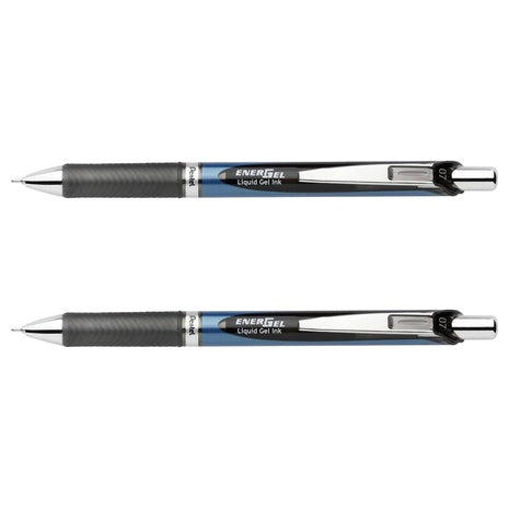 Pentel EnerGel RTX Retractable Needle Tip Black Liquid Gel Pens