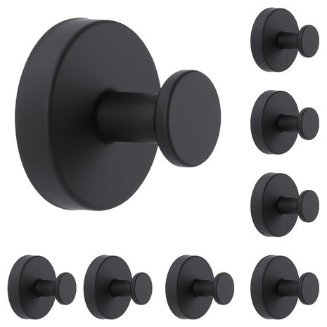 8-Pack Removable Hooks For Bathroom Walls & Glass Door
