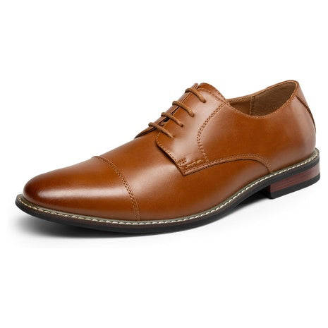 Bruno Marc Men's Prince Classic Modern Oxford Lace Up Dress Shoes (3 Colors)